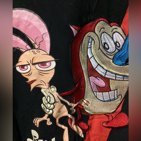Nickelodeon Ren And Stimpy Size M Embroidered Shirt - Picture 3 of 5